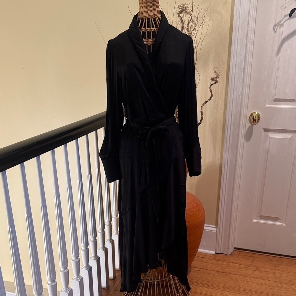 Bananas Republic black wraparound dress